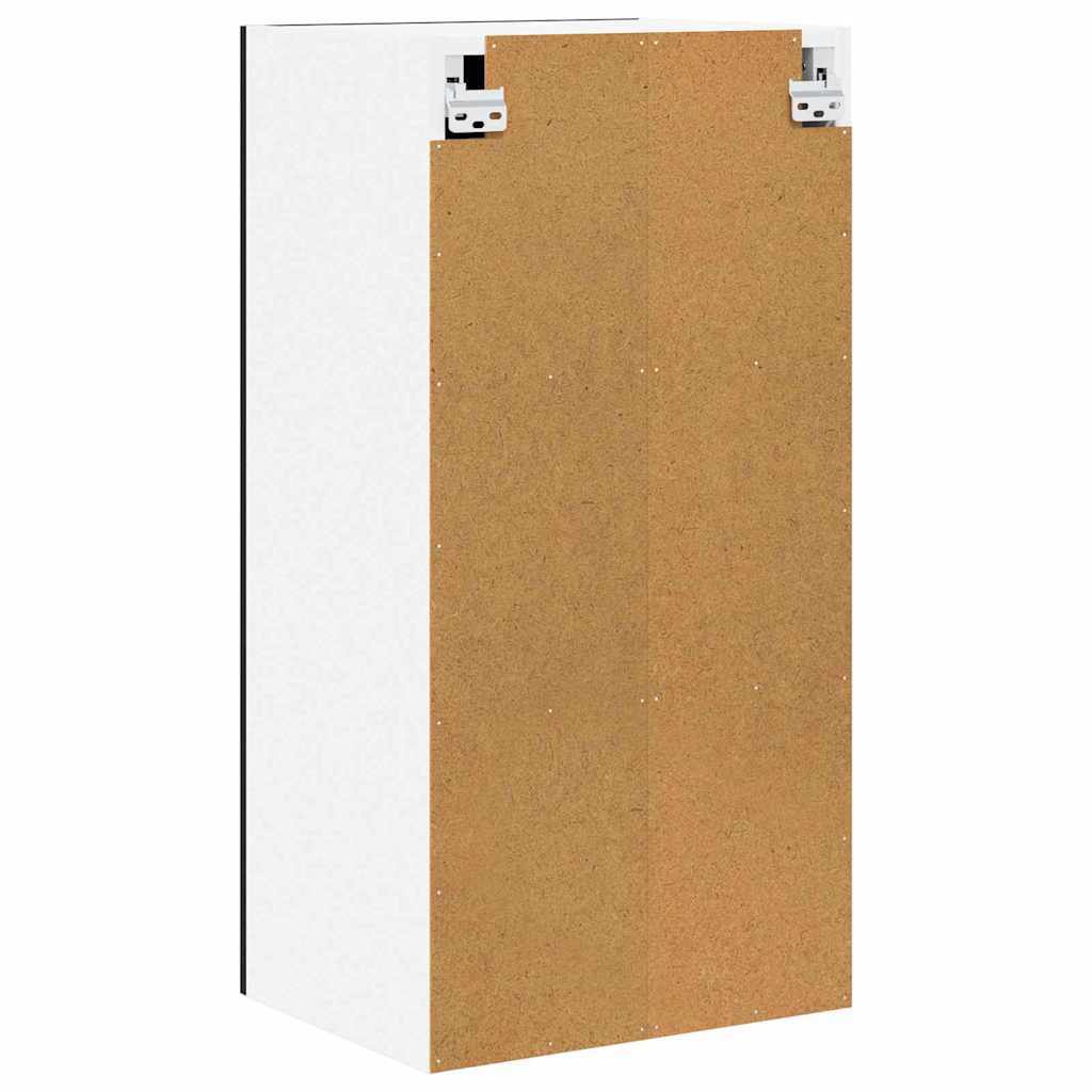 Dulap suspendat cu ușă Riga Stejar negru și Alb 40 x 31 x 80 cm GartenMobel Dekor