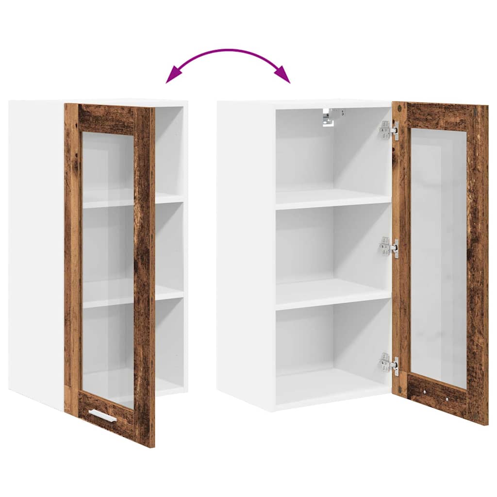 Dulap suspendat Riga Lemn Vechi 40 x 31 x 80 cm Lemn compozit GartenMobel Dekor