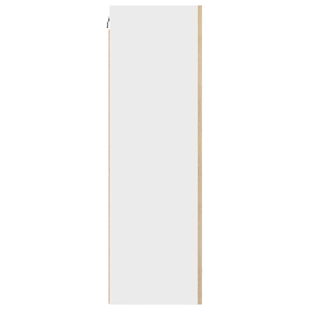 Dulap suspendat Riga Stejar Artisan și Alb 50 x 31 x 100 cm GartenMobel Dekor