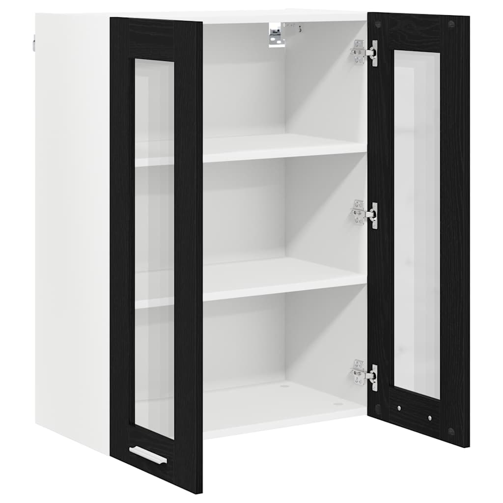 Dulap suspendat Riga Stejar Negru 60 x 31 x 80 cm Lemn compozit GartenMobel Dekor