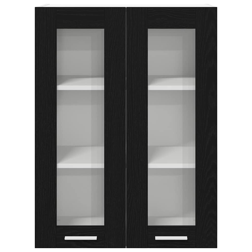 Dulap suspendat Riga Stejar Negru 60 x 31 x 80 cm Lemn compozit GartenMobel Dekor