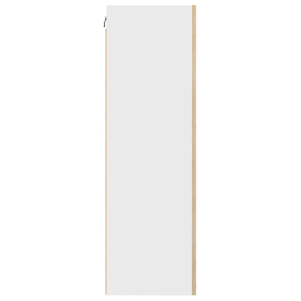 Dulap suspendat Riga Stejar Sonoma și Alb 50 x 31 x 100 cm GartenMobel Dekor