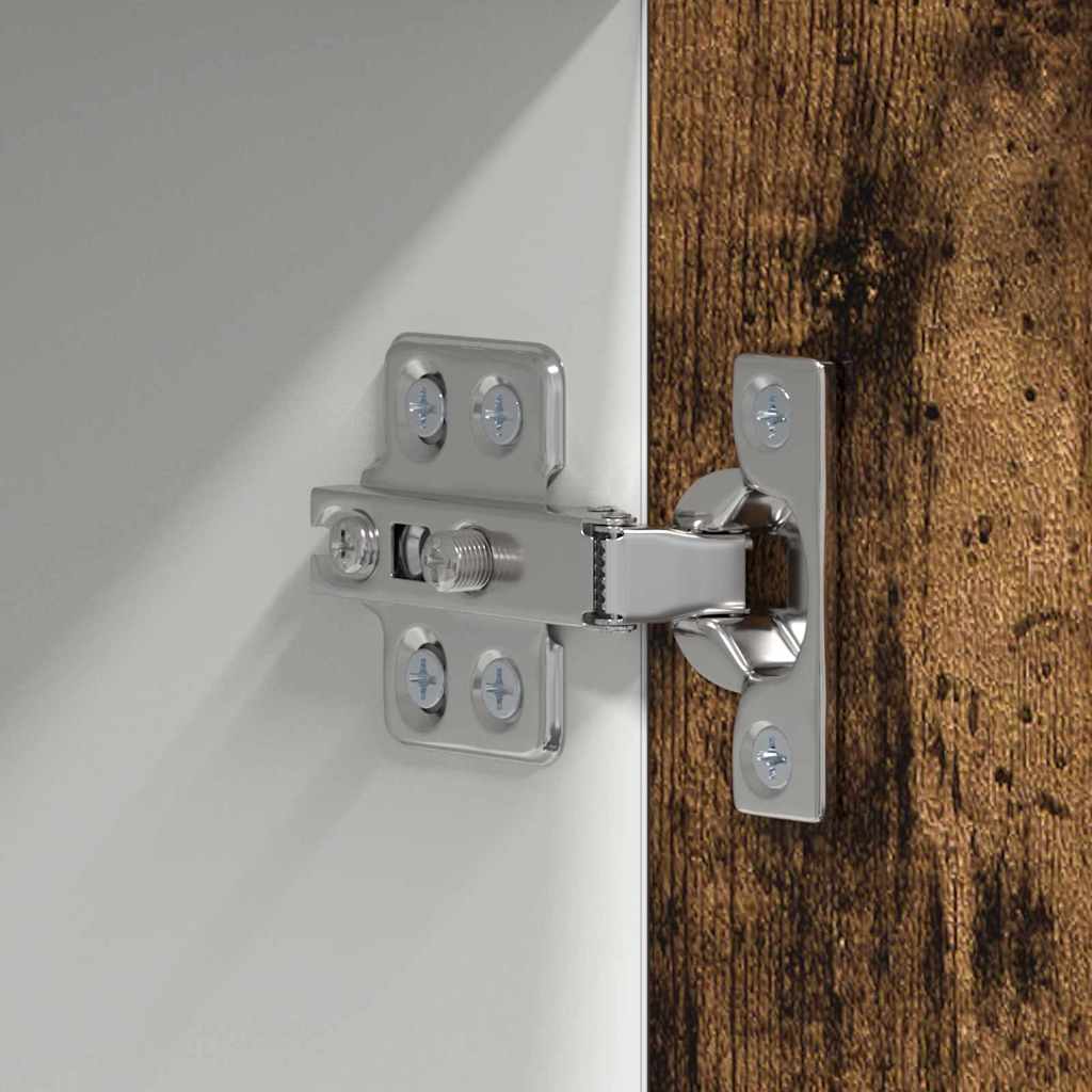 Dulap suspendat Riga Stejar afumat și alb 50 x 31 x 100 cm GartenMobel Dekor