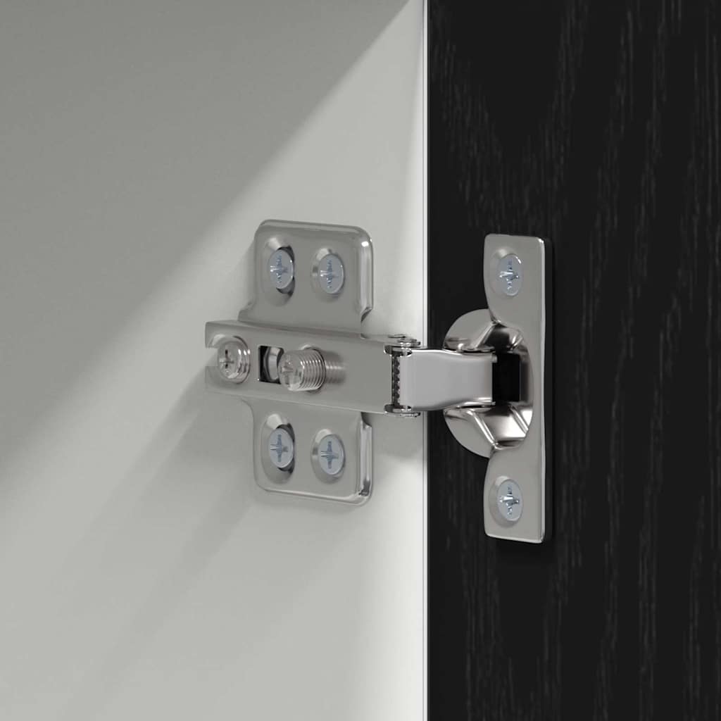 Dulap suspendat Riga Stejar negru și Alb 50 x 31 x 100 cm GartenMobel Dekor