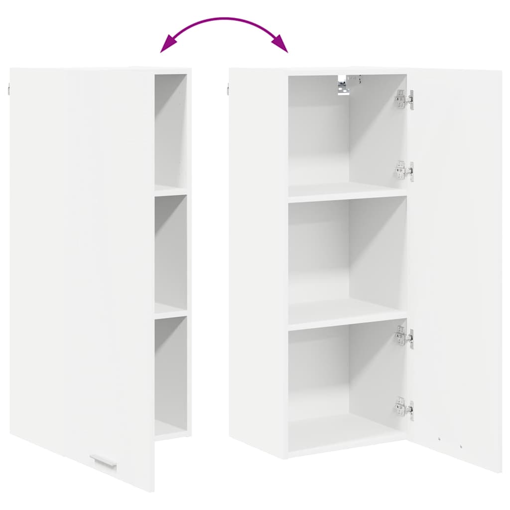 Dulap suspendat cu raft Riga Alb 40 x 31 x 100 cm Lemn compozit GartenMobel Dekor