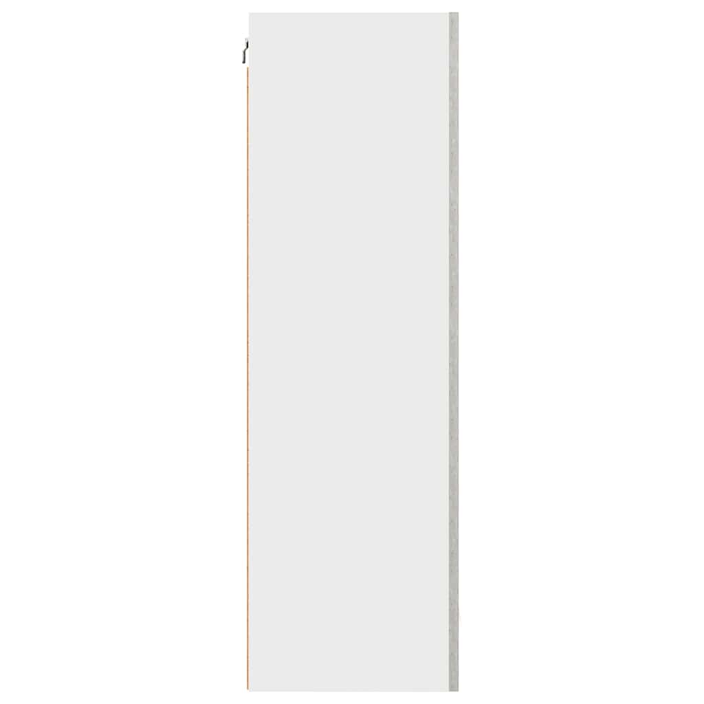 Dulap suspendat cu raft Riga Gri beton și Alb 50 x 31 x 100 cm GartenMobel Dekor