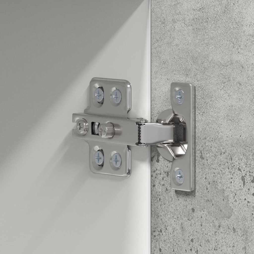 Dulap suspendat cu raft Riga Gri beton și Alb 50 x 31 x 100 cm GartenMobel Dekor