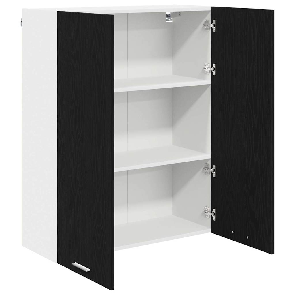 Dulap suspendat cu raft Riga Stejar Negru 80 x 31 x 100 cm GartenMobel Dekor