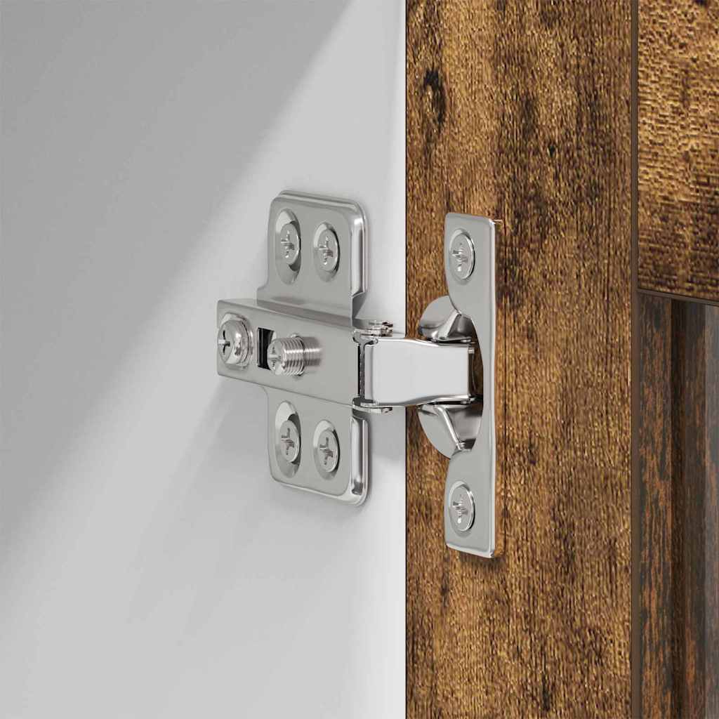 Dulap suspendat cu raft Riga Stejar fumuriu 40 x 31 x 80 cm GartenMobel Dekor