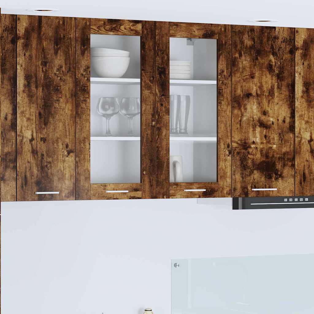 Dulap suspendat cu raft Riga Stejar fumuriu 80 x 31 x 80 cm GartenMobel Dekor