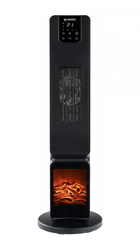 Powermat Șemineu electric cu coloană și radiator PM-GKL-3500DLK Mobalis Homvera