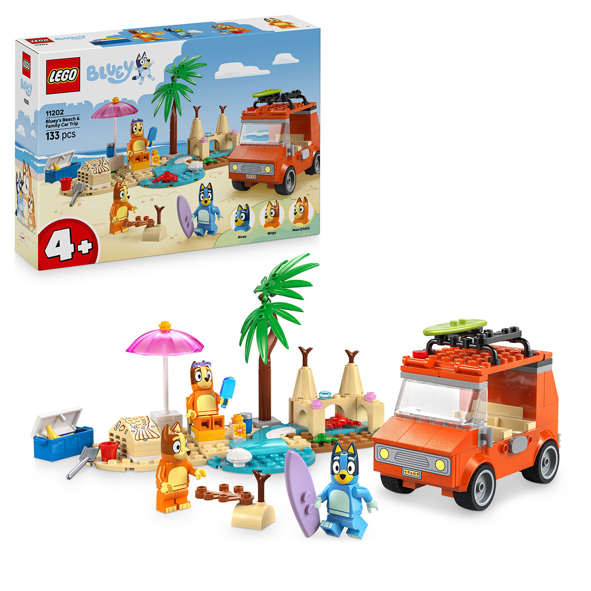 LEGO Calatoria familiei lui Blue cu masina la plaja Quality Brand