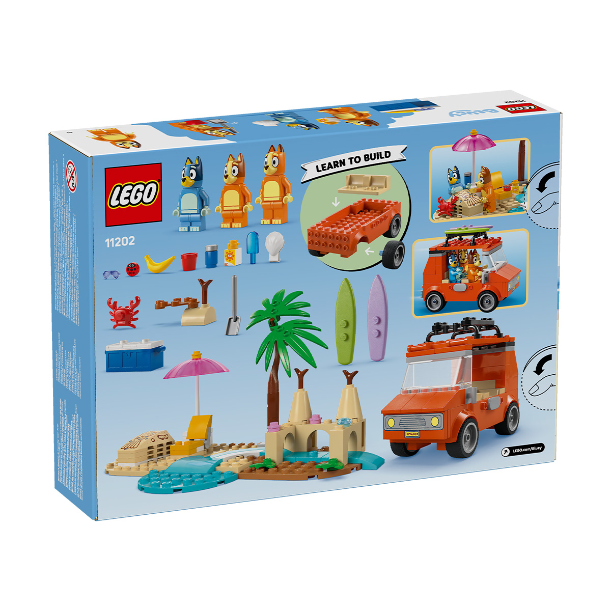 LEGO Calatoria familiei lui Blue cu masina la plaja Quality Brand