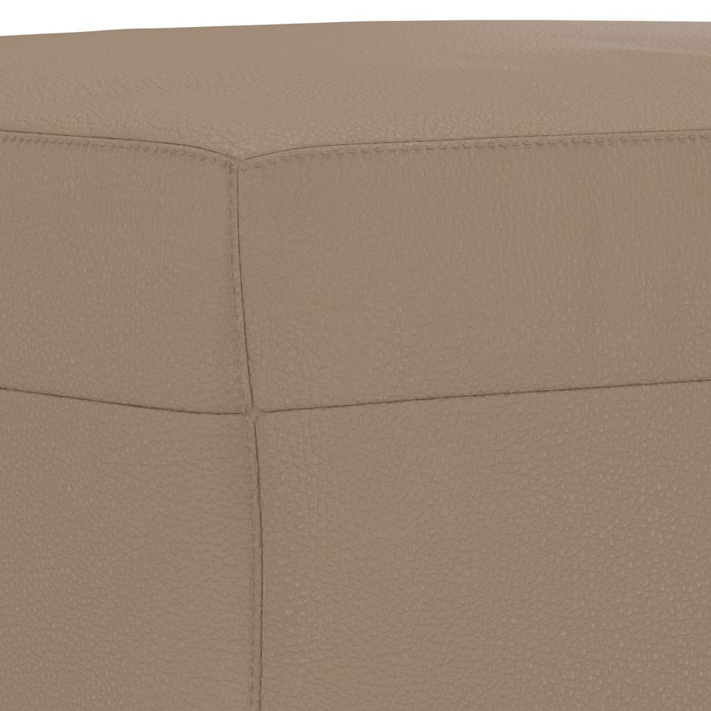 Set de canapele cu perne, 3 piese, cappuccino, piele ecologică GartenMobel Dekor