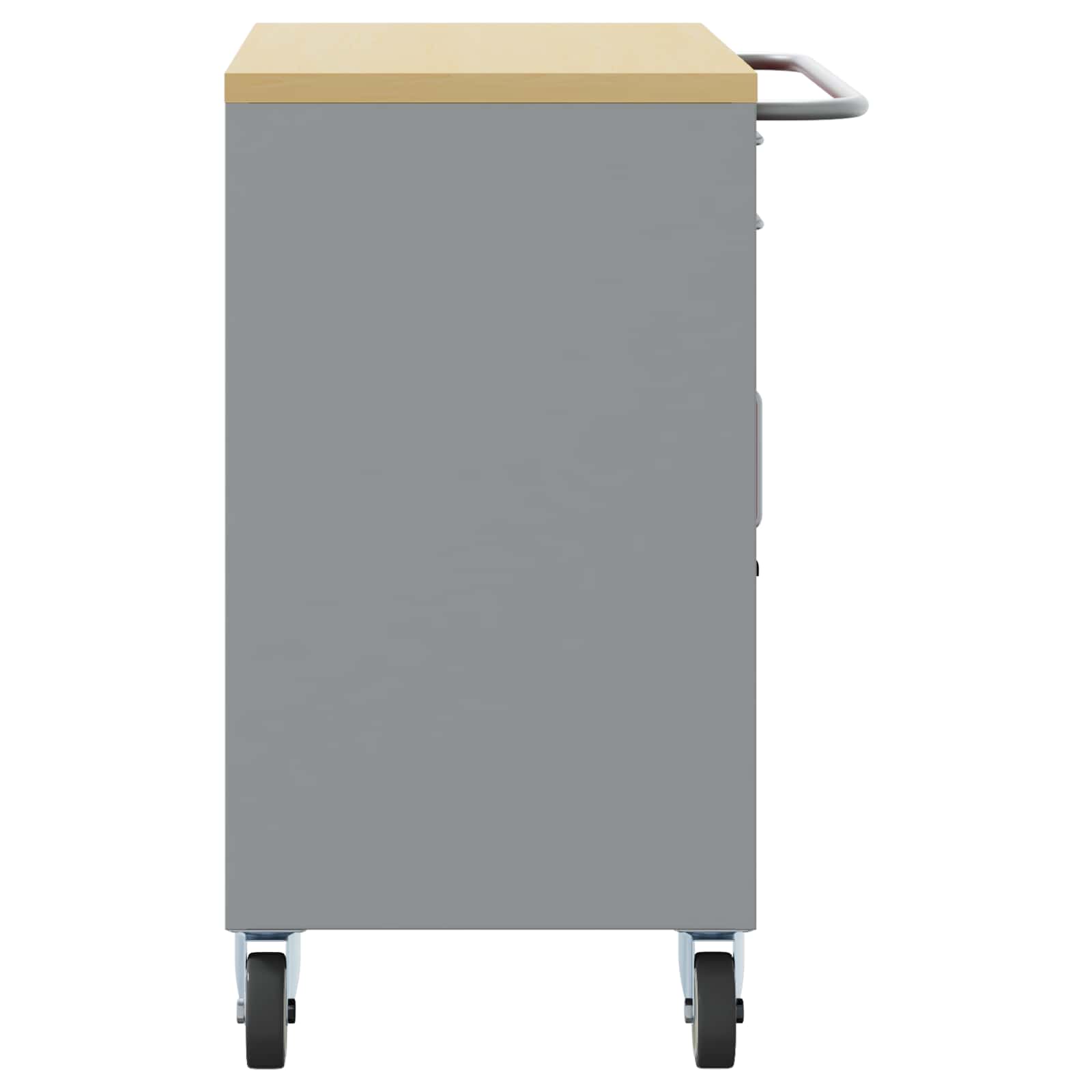 Dulap de lucru cu sertar 3 pcs Negru și Gri 150 x 55 x 85 cm GartenMobel Dekor