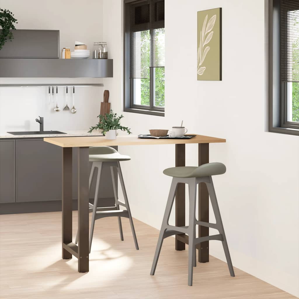 Picioare de masă de bar, oțel natural, 2 buc., 60 x (100-101) cm, oțel GartenMobel Dekor