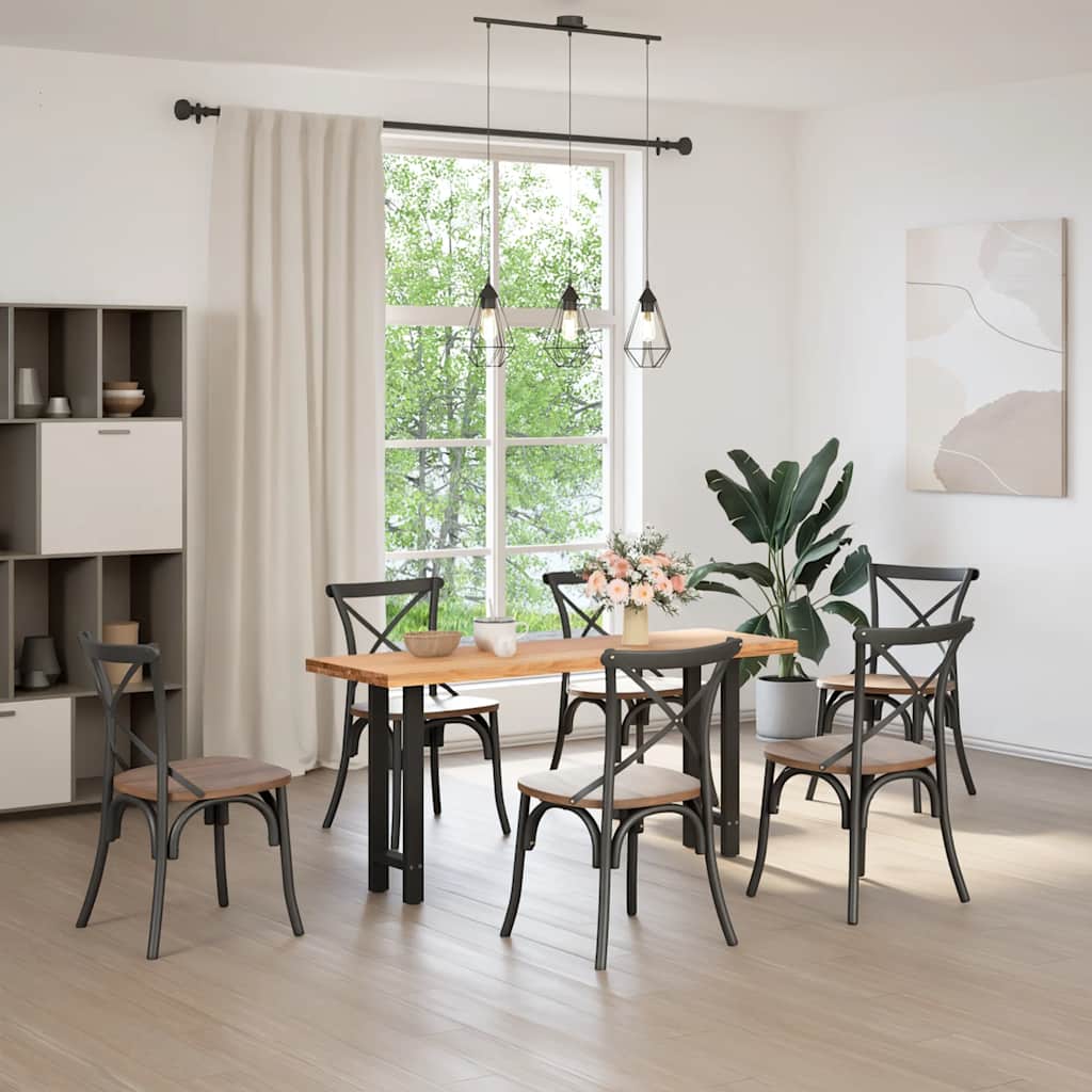 Picioare masă consolă, negru, 2 buc., 28x(72-73) cm, oțel GartenMobel Dekor