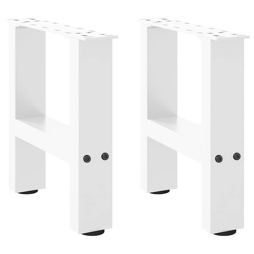 Picioare pentru măsuță de cafea, albe, 2 buc., 40x(30-31) cm, oțel GartenMobel Dekor