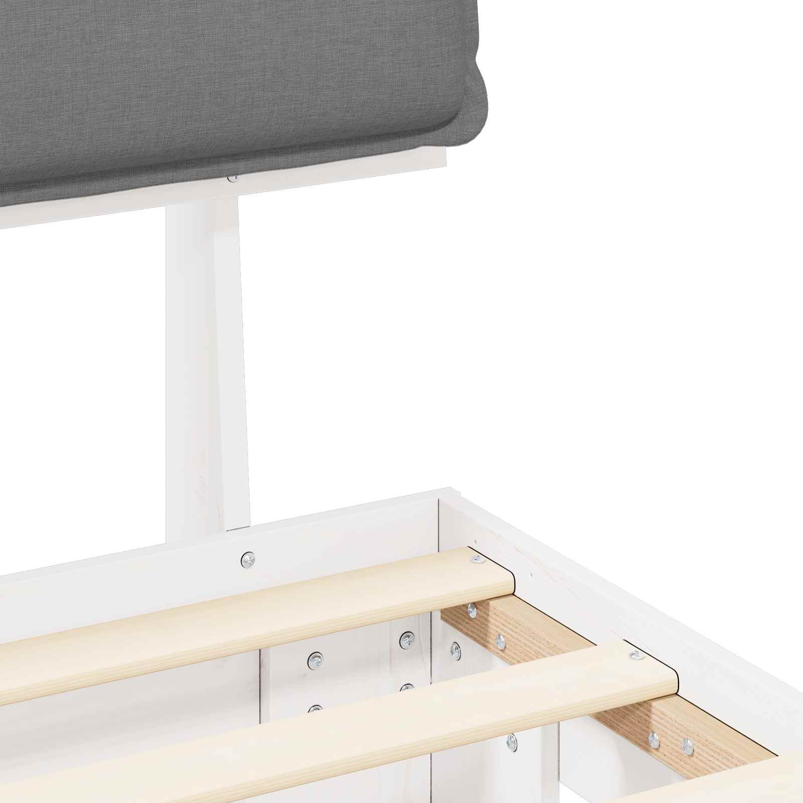 Cadru de pat cu tăblie tapițată Gri deschis 90 x 200 cm GartenMobel Dekor
