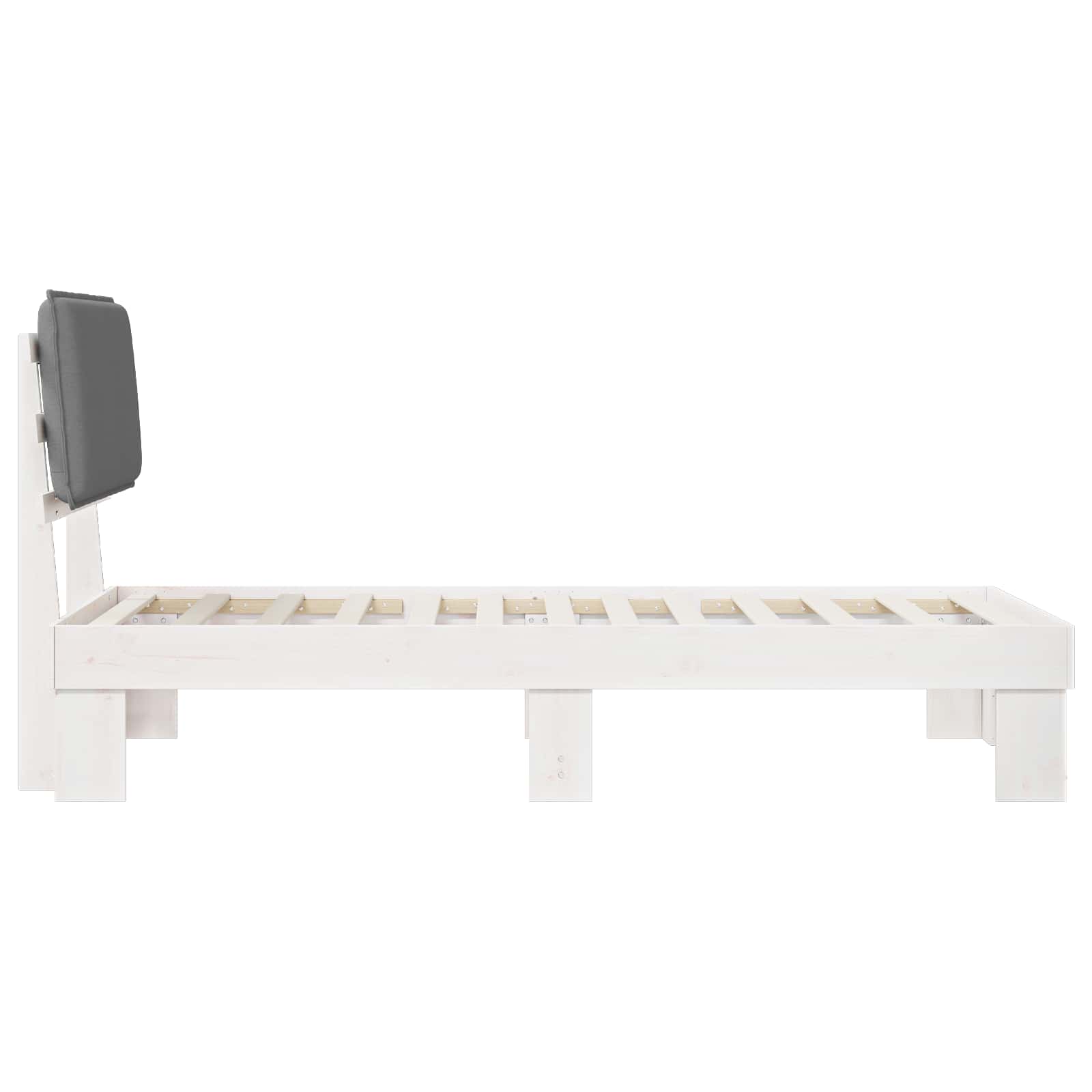 Cadru de pat cu tăblie tapițată Gri deschis 90 x 200 cm GartenMobel Dekor