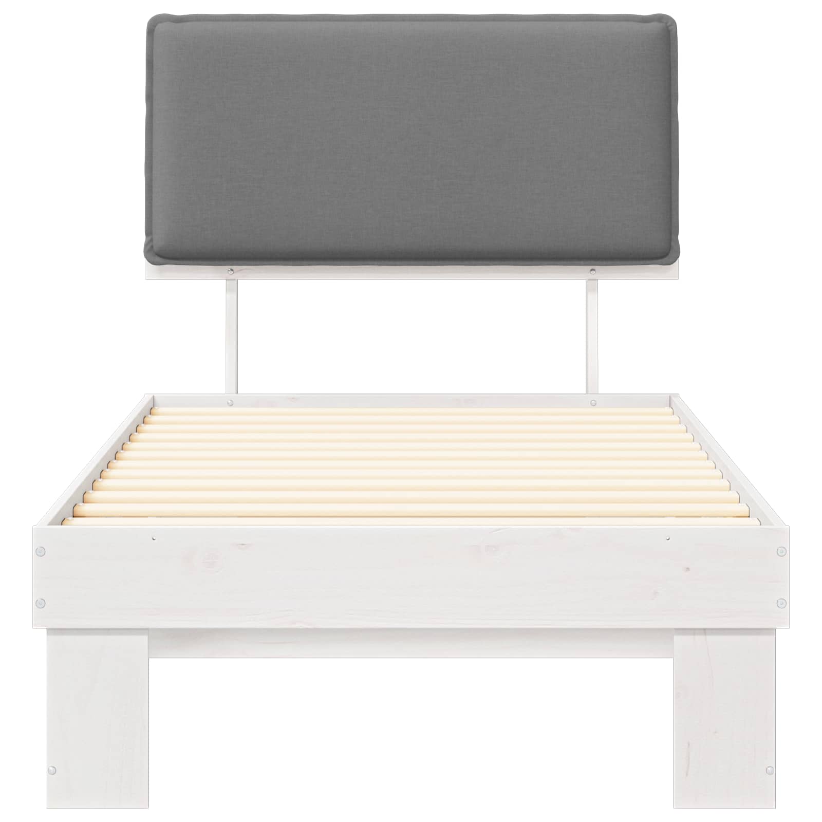 Cadru de pat cu tăblie tapițată Gri deschis 90 x 200 cm GartenMobel Dekor