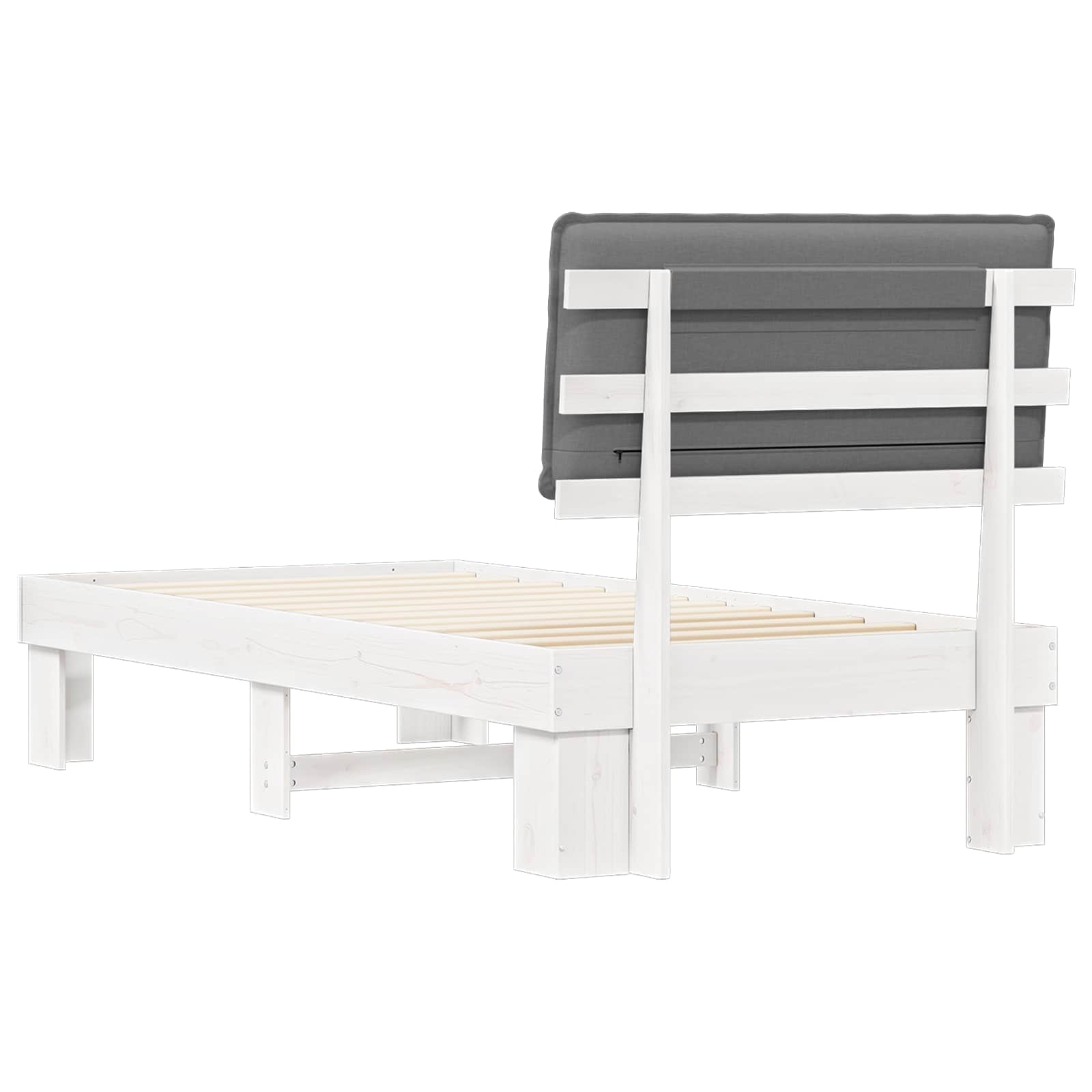 Cadru de pat cu tăblie tapițată Gri deschis 90 x 200 cm GartenMobel Dekor