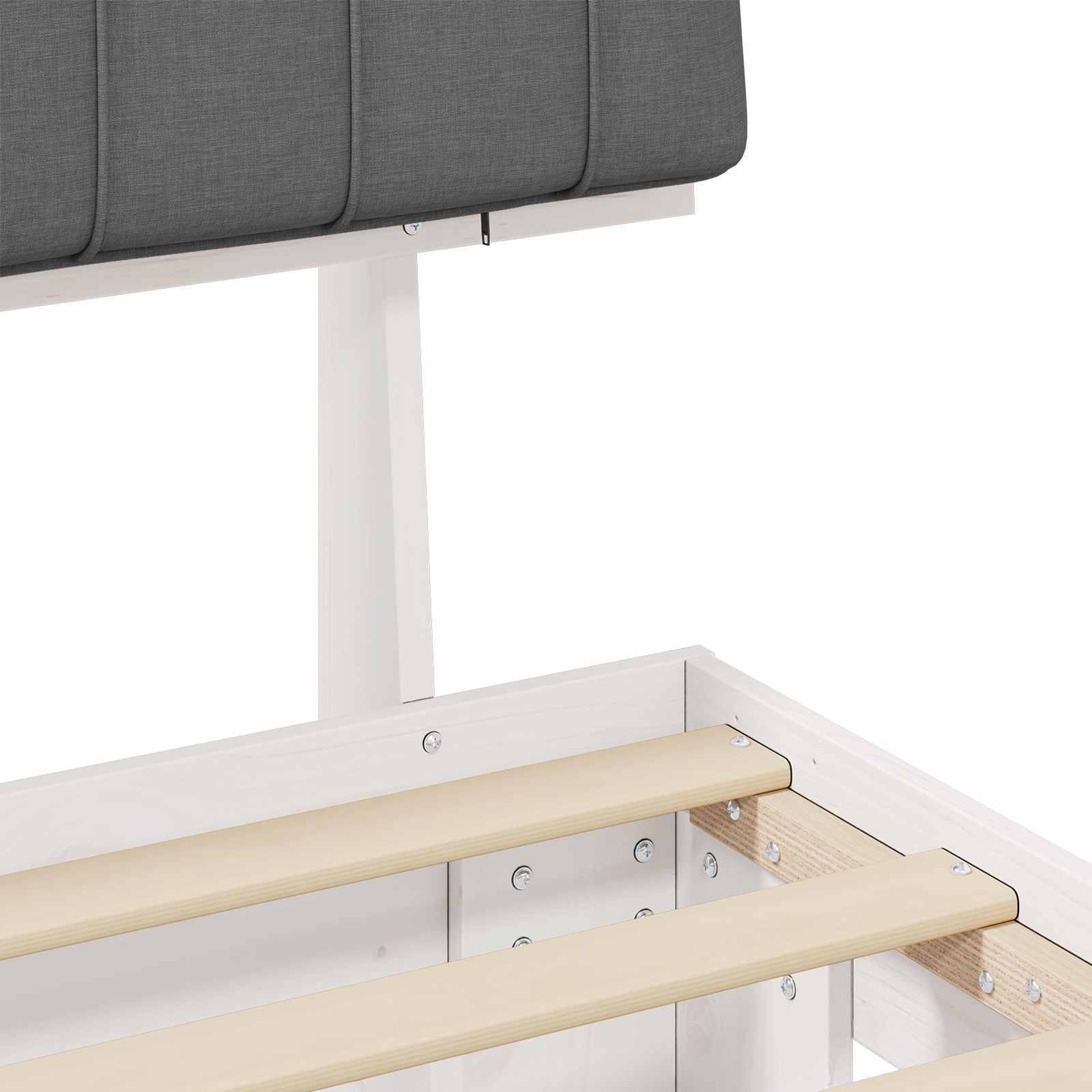 Cadru de pat cu tăblie tapițată Gri deschis 100 x 200 cm GartenMobel Dekor