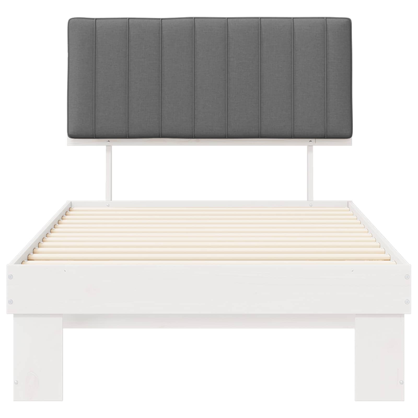 Cadru de pat cu tăblie tapițată Gri deschis 100 x 200 cm GartenMobel Dekor