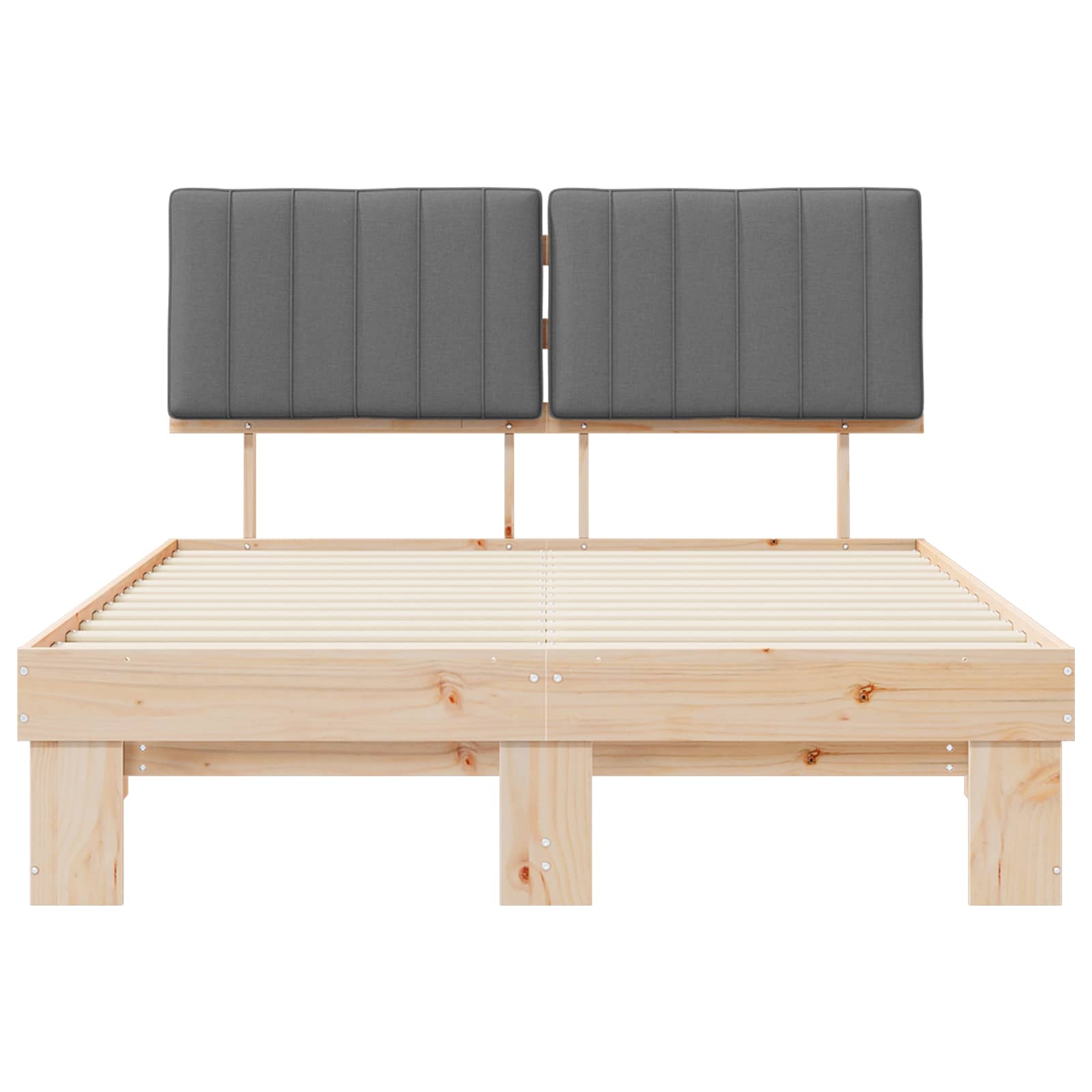 Cadru de pat cu tăblie tapițată Gri deschis 140 x 200 cm GartenMobel Dekor