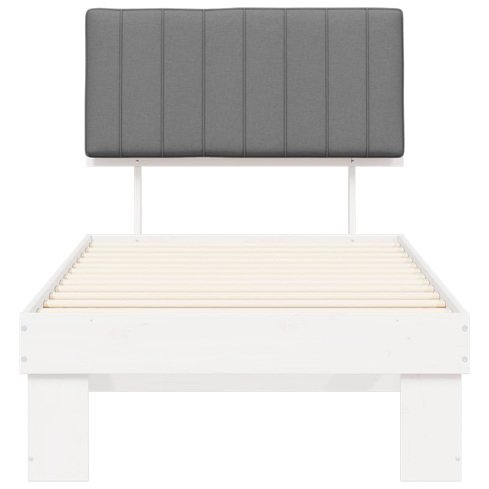 Cadru de pat cu tăblie tapițată Gri deschis 90 x 200 cm GartenMobel Dekor