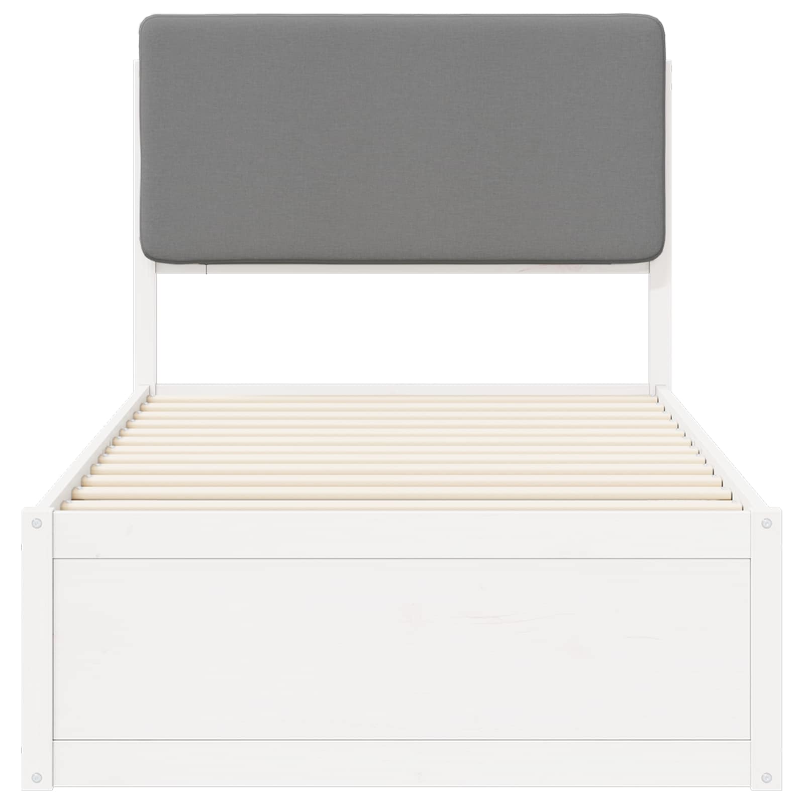 Cadru de pat cu tăblie tapițată Gri deschis 90 x 190 cm GartenMobel Dekor