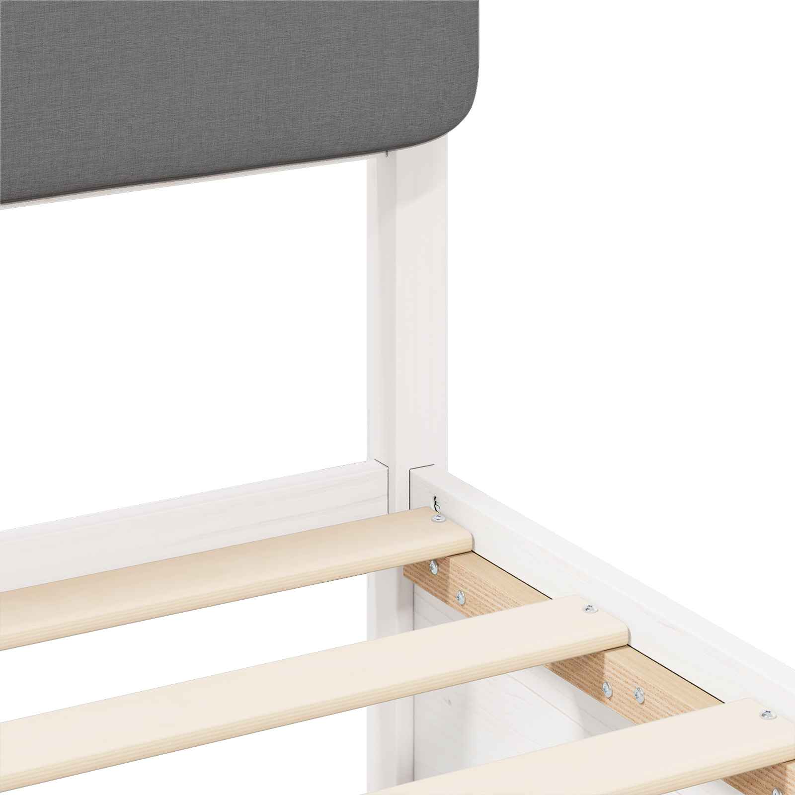 Cadru de pat cu tăblie tapițată Gri deschis 90 x 190 cm GartenMobel Dekor