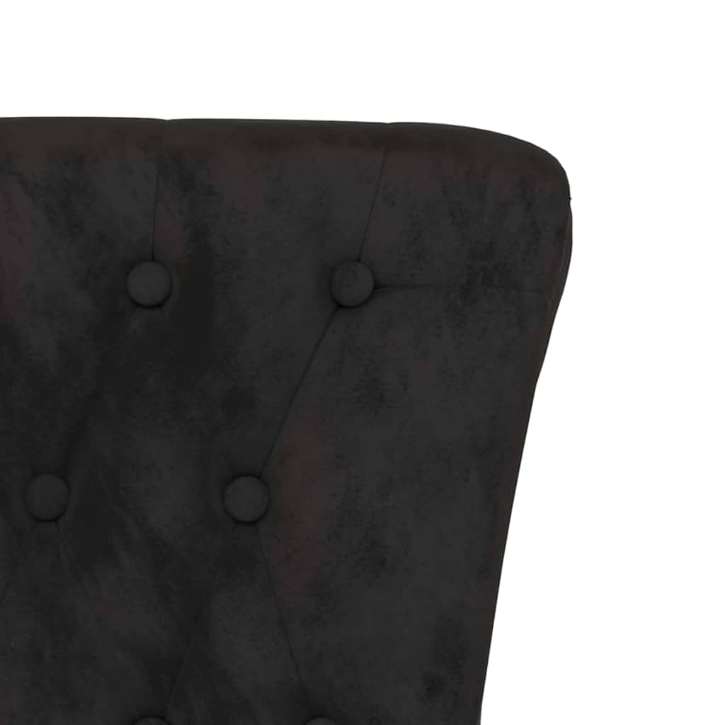Fotoliu slipper Negru 56,5 x 70 x 110 cm Catifea GartenMobel Dekor
