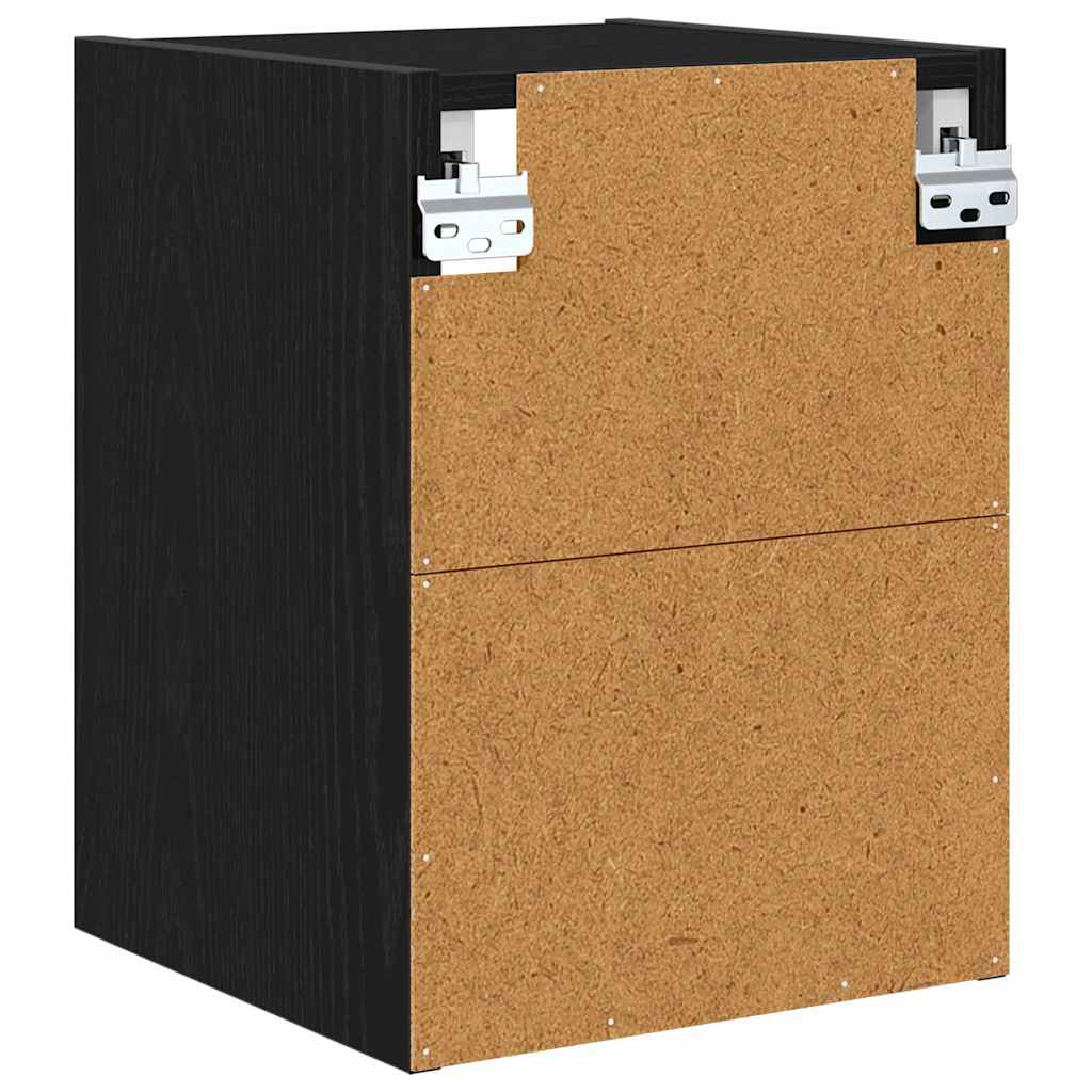 Dulap suspendat cu raft Riga Stejar Negru 30 x 29,5 x 40 cm GartenMobel Dekor