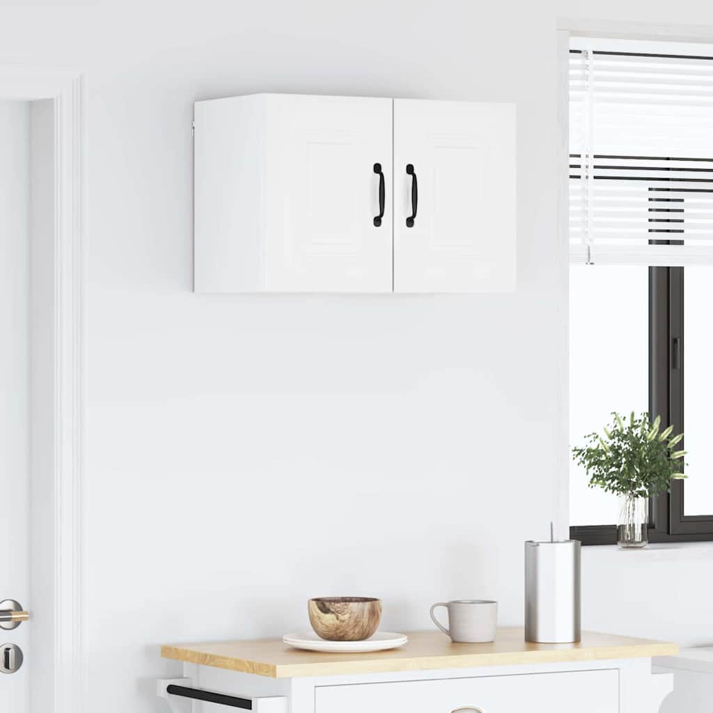 Dulap suspendat de bucătărie cu raft Alb lucios 30 x 31 x 40 cm GartenMobel Dekor