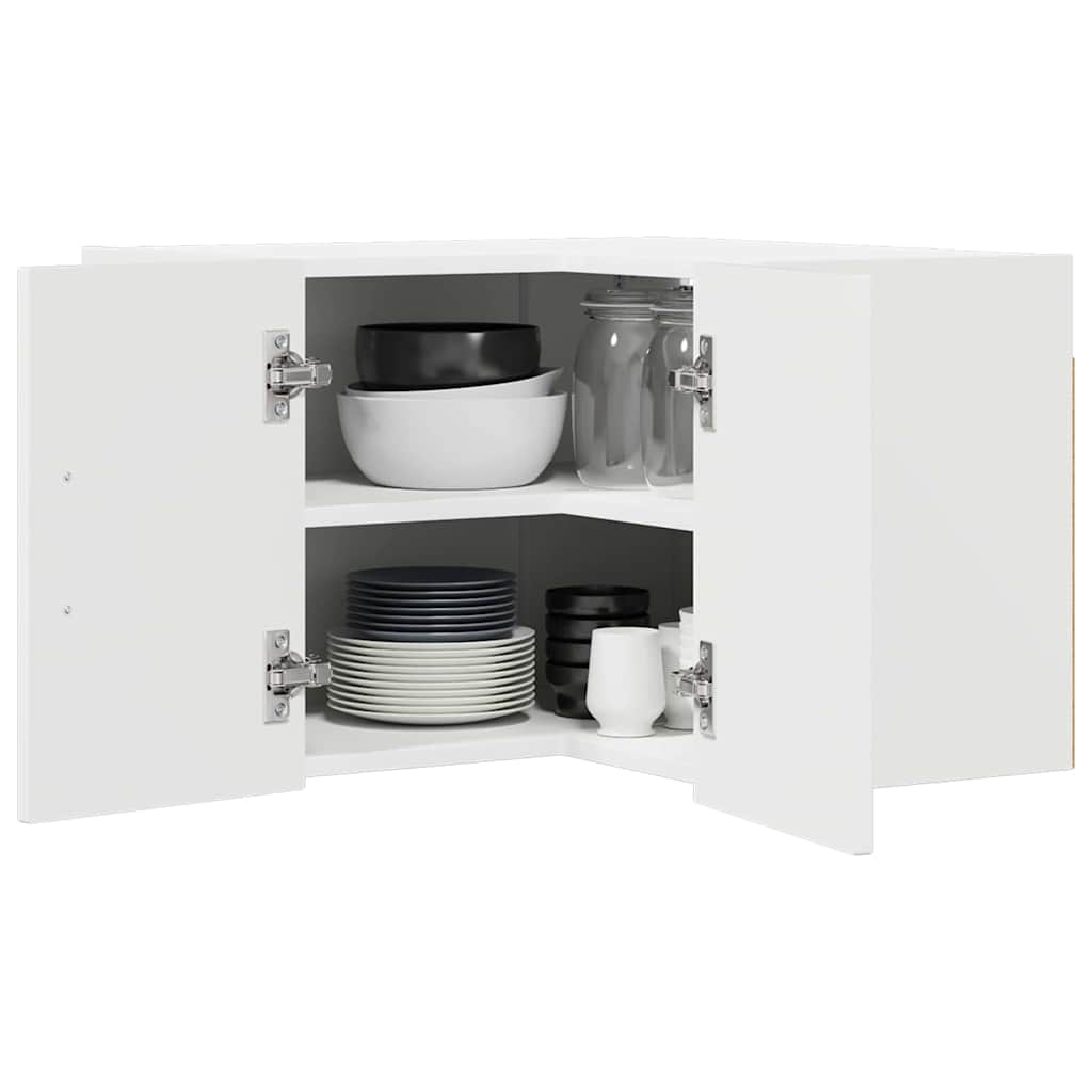 Dulap suspendat de bucătărie cu raft Alb lucios 57 x 57 x 40 cm GartenMobel Dekor