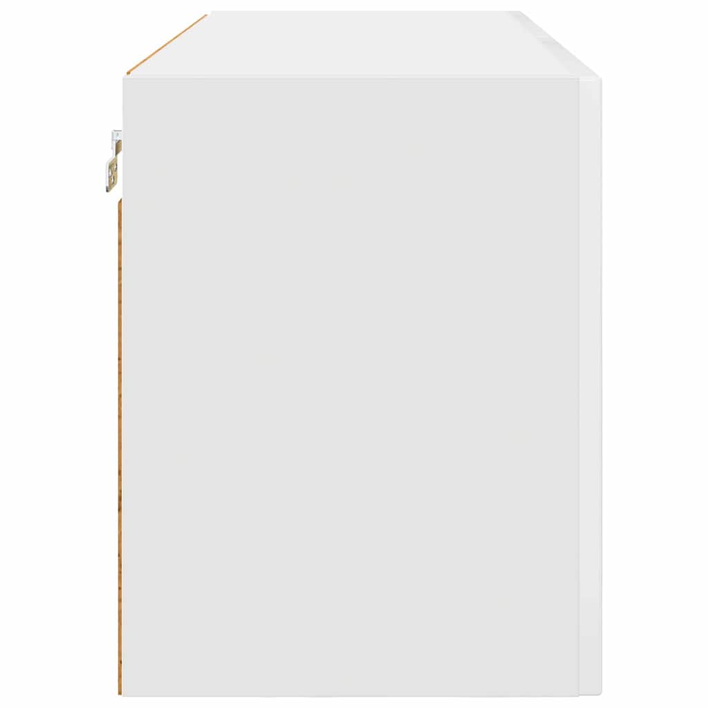 Dulap suspendat de bucătărie cu raft Alb lucios 80 x 31 x 40 cm GartenMobel Dekor