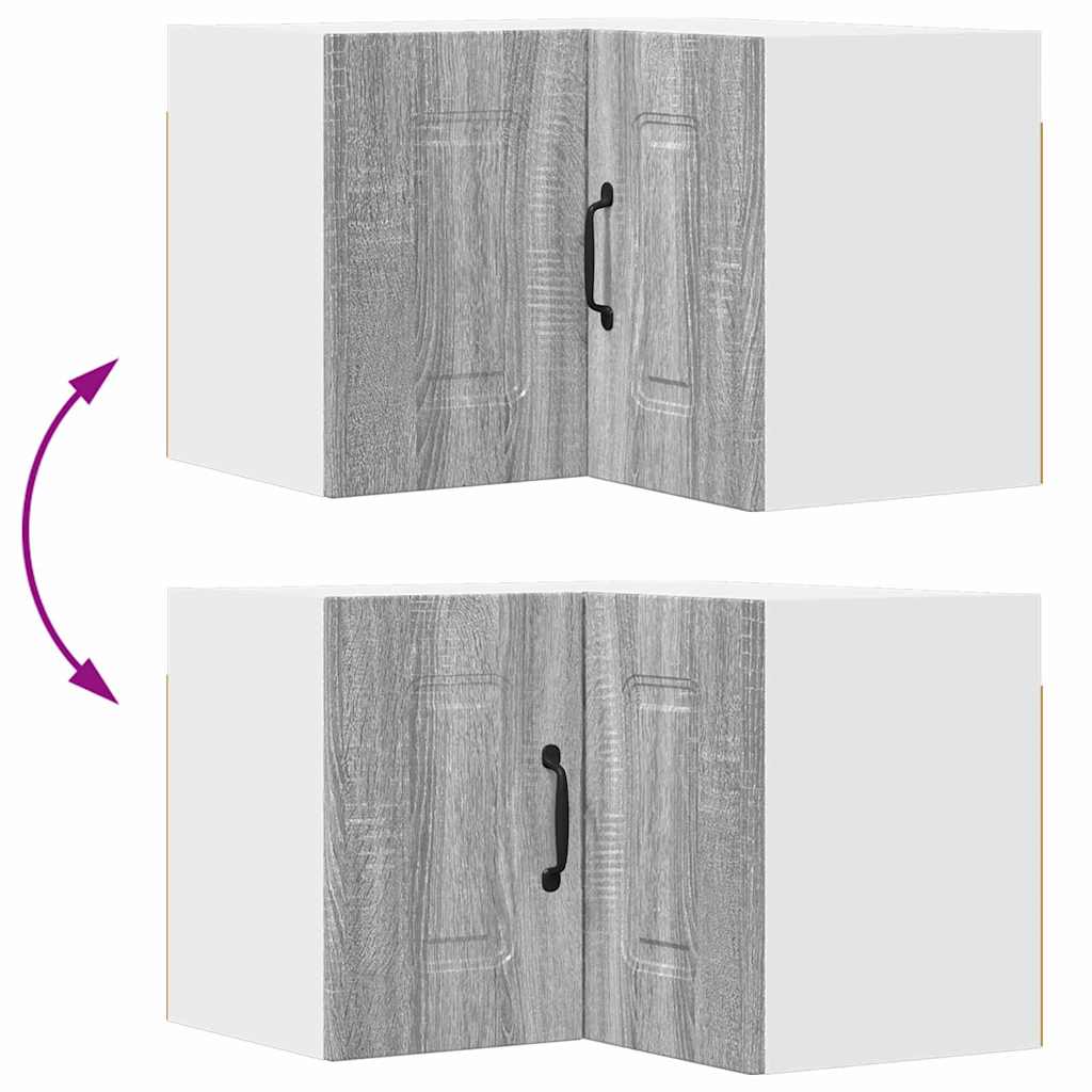Dulap suspendat de bucătărie cu raft Gri Sonoma 57 x 57 x 40 cm GartenMobel Dekor