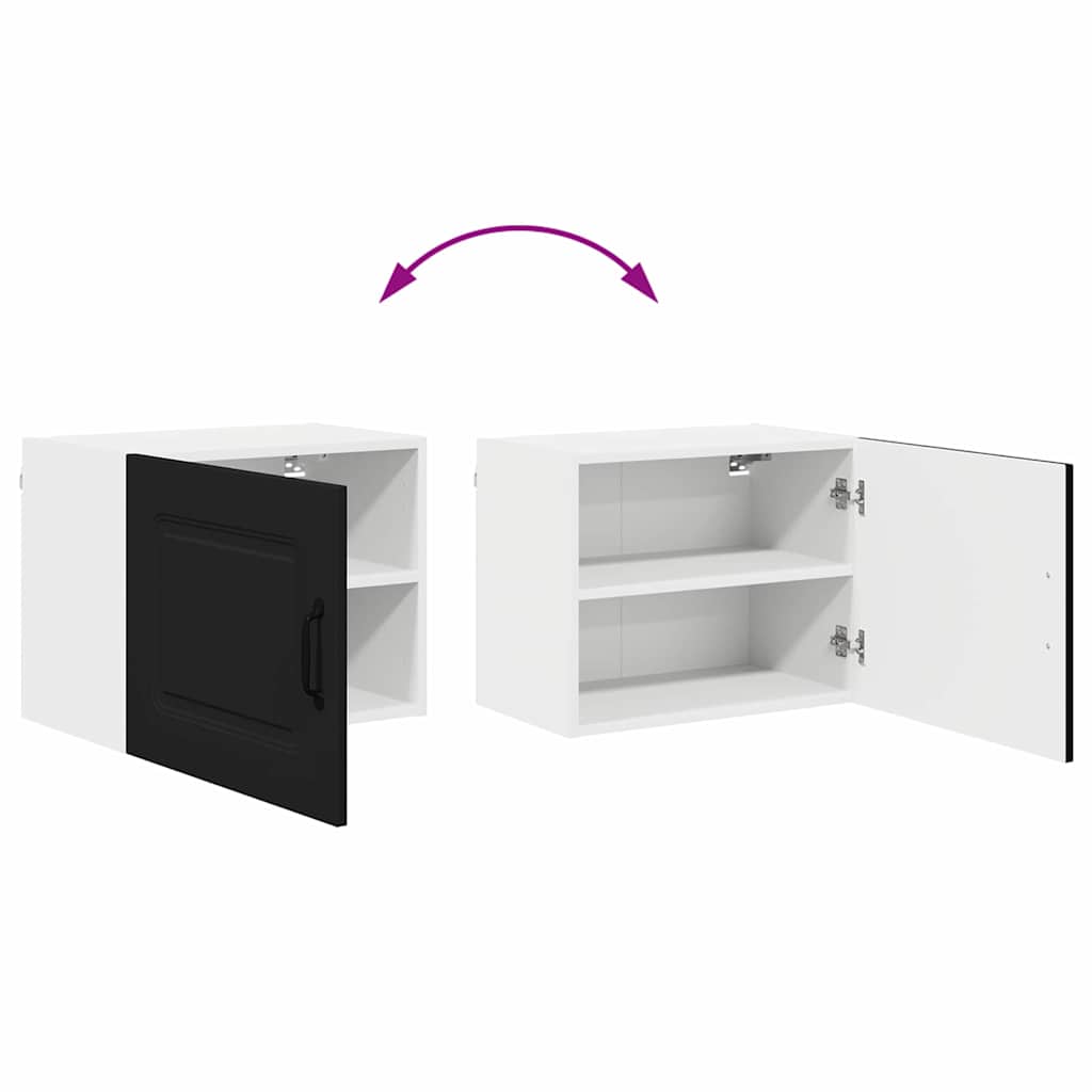 Dulap suspendat de bucătărie cu raft Negru 50 x 31 x 40 cm GartenMobel Dekor