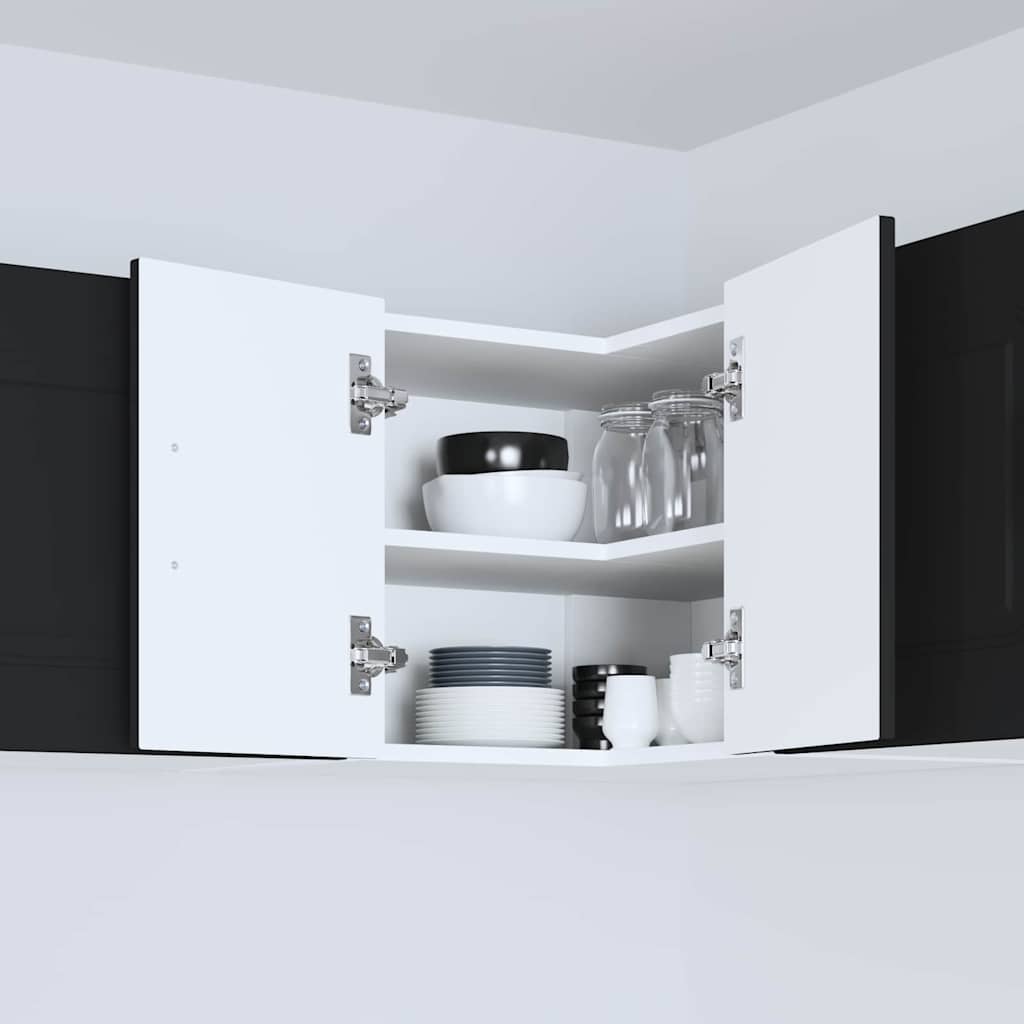 Dulap suspendat de bucătărie cu raft Negru 57 x 57 x 40 cm GartenMobel Dekor