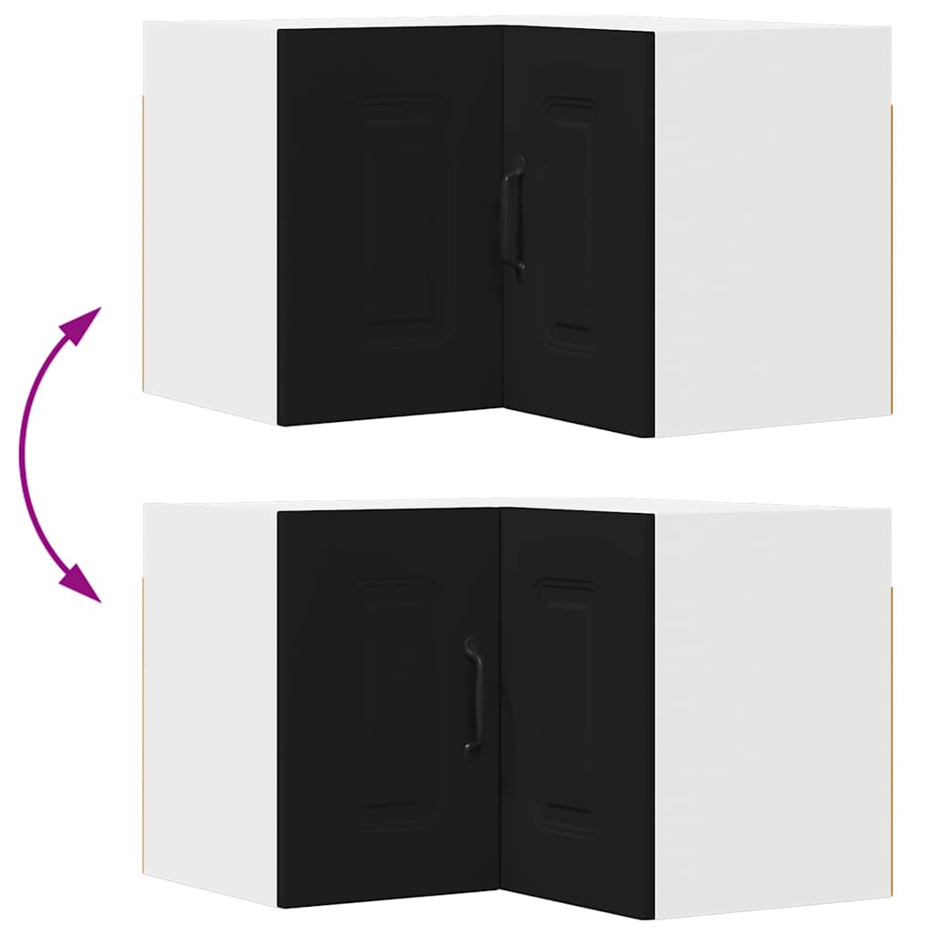 Dulap suspendat de bucătărie cu raft Negru 57 x 57 x 40 cm GartenMobel Dekor