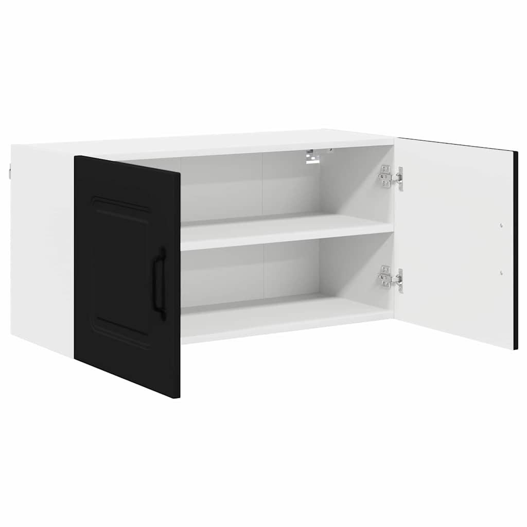 Dulap suspendat de bucătărie cu raft Negru 80 x 31 x 40 cm GartenMobel Dekor