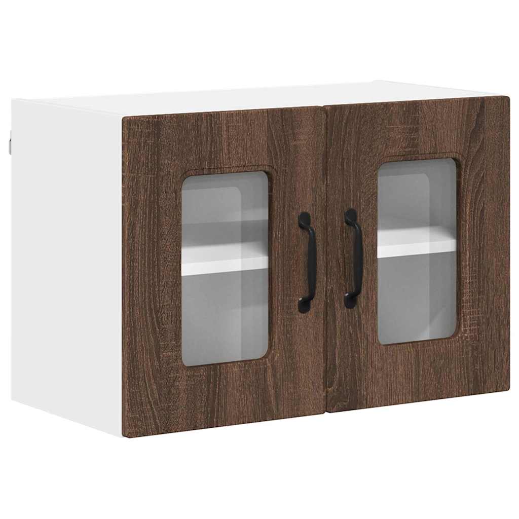 Dulap suspendat de bucătărie cu raft cu ușă 2 pcs Stejar închis GartenMobel Dekor