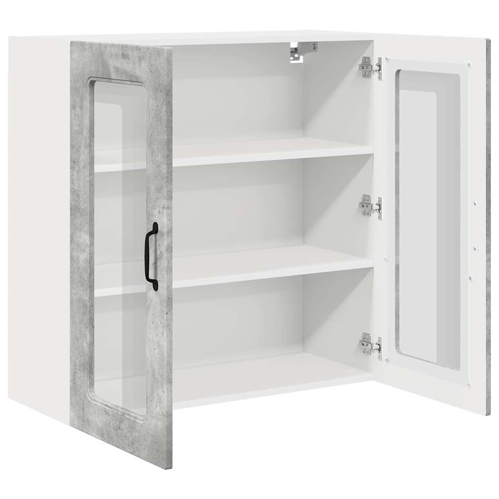 Dulap suspendat de bucătărie Gri din beton 80 x 31 x 80 cm GartenMobel Dekor