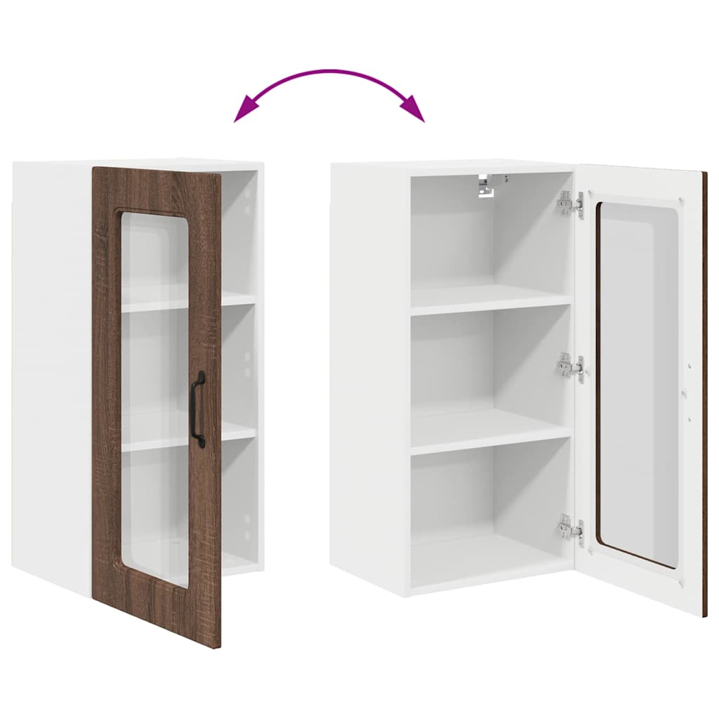 Dulap suspendat de bucătărie Stejar închis 40 x 31 x 80 cm GartenMobel Dekor