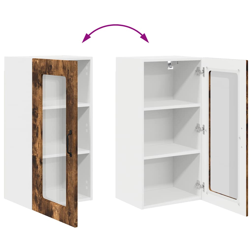 Dulap suspendat de bucătărie Stejar fumuriu 40 x 31 x 80 cm GartenMobel Dekor