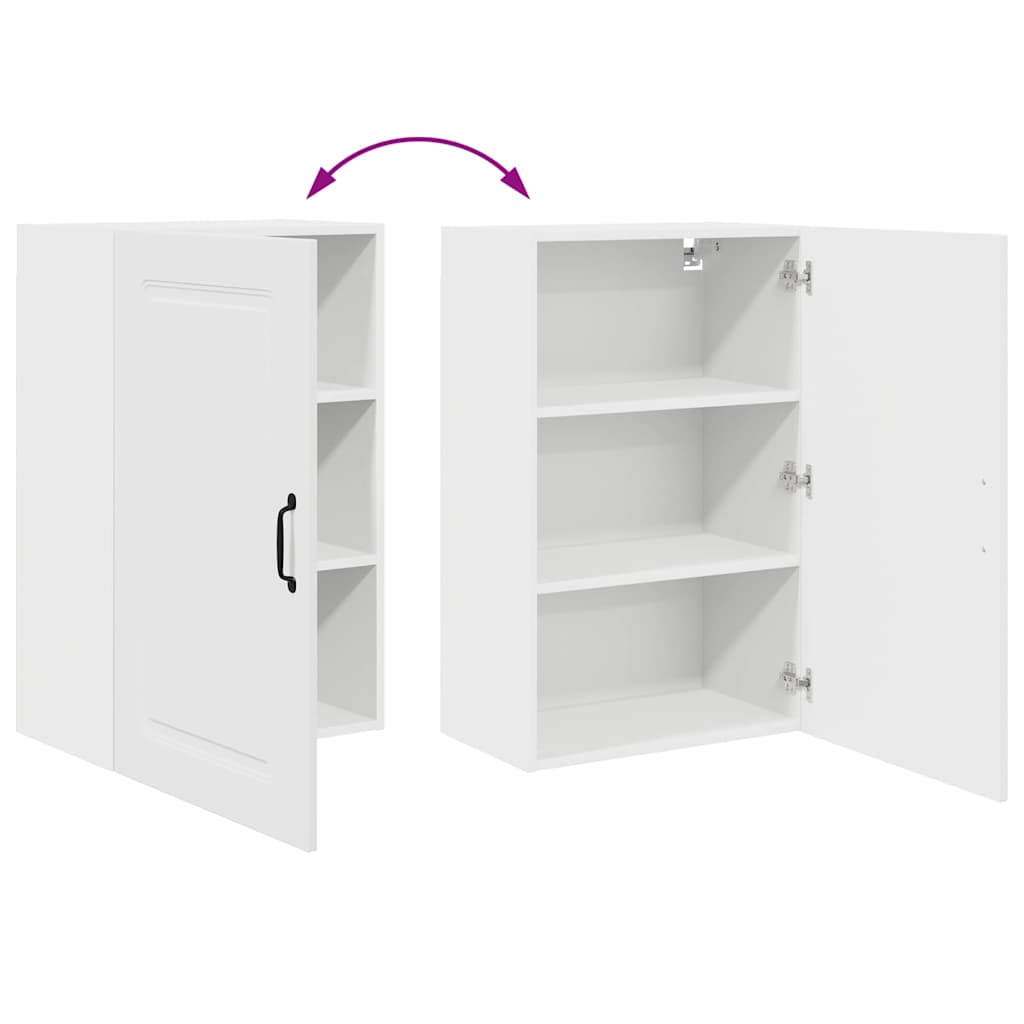 Dulap suspendat de bucătărie cu raft Alb lucios 50 x 31 x 80 cm GartenMobel Dekor