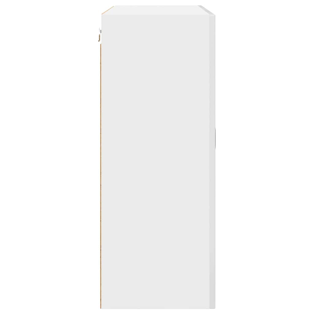 Dulap suspendat de bucătărie cu raft Alb lucios 80 x 31 x 80 cm GartenMobel Dekor