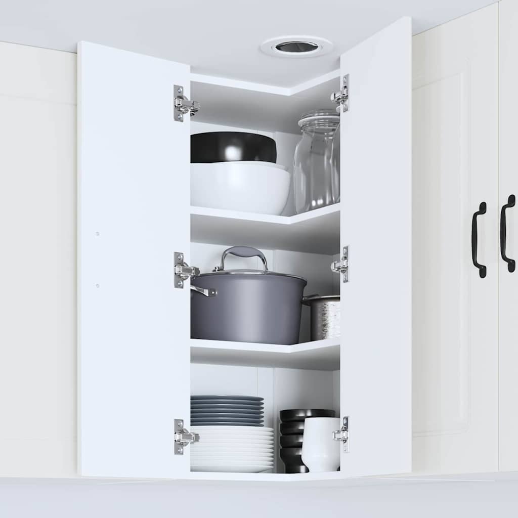 Dulap suspendat de bucătărie Alb 57 x 57 x 80 cm Lemn compozit GartenMobel Dekor