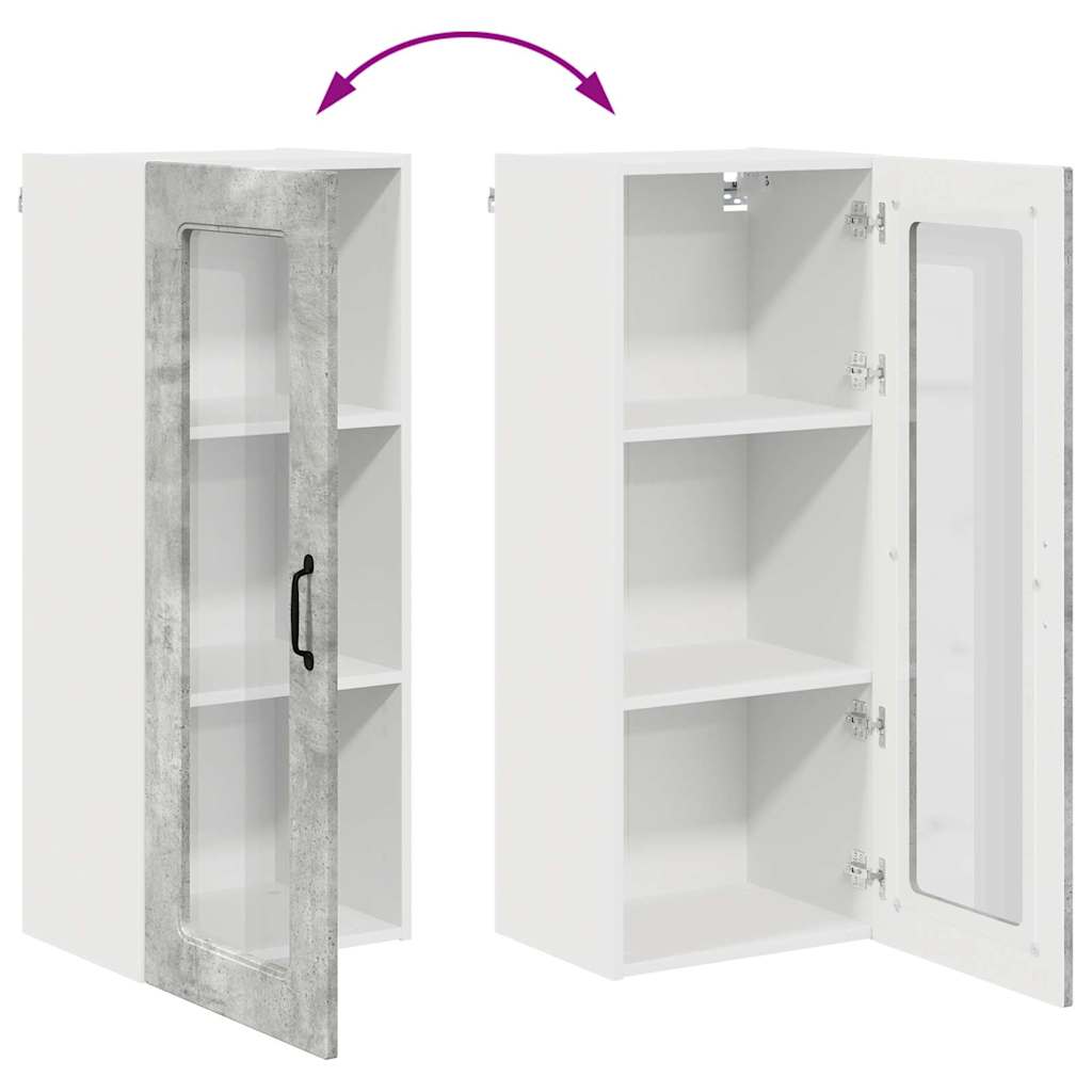 Dulap suspendat de bucătărie Gri din beton 40 x 31 x 100 cm GartenMobel Dekor